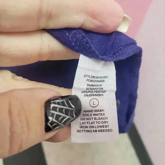 Strazzi Purple Stud/Grommet Open Front Cardigan - Picture 3 of 4